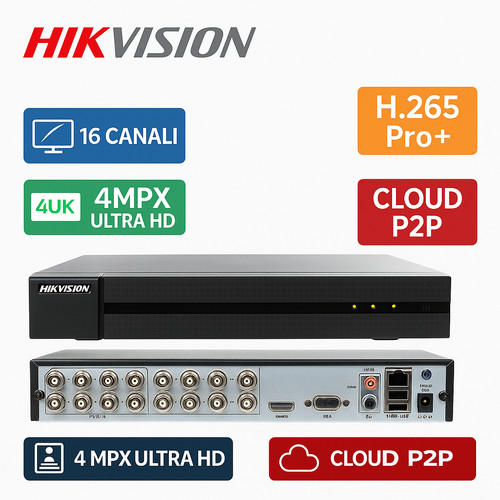 Dvr hikvision canali 4mpx - dvr,